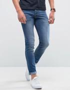 Loyalty And Faith Manor Skinny Fit Jeans In Mid Wash - Blue