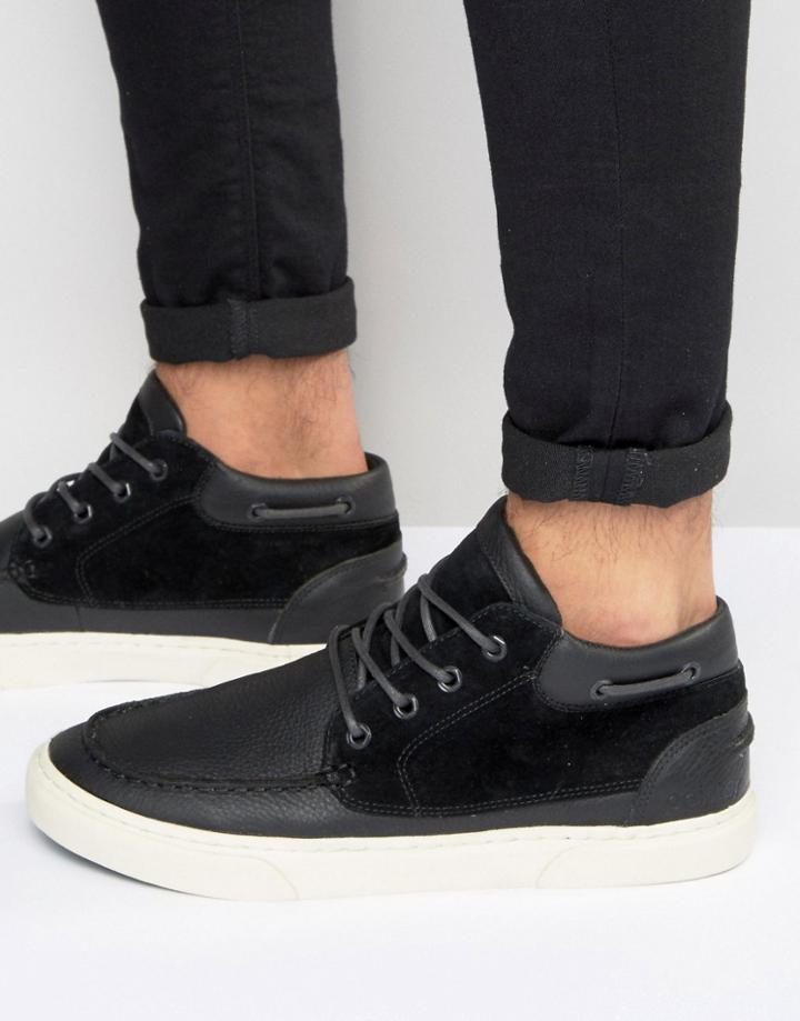 Pointer Taylor Mid Sneakers In Leather - Black