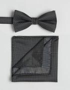 Selected Homme Tie & Pocket Square - Black