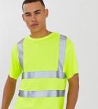 Reclaimed Vintage Fluorescent T-shirt With Reflective Tape - Yellow