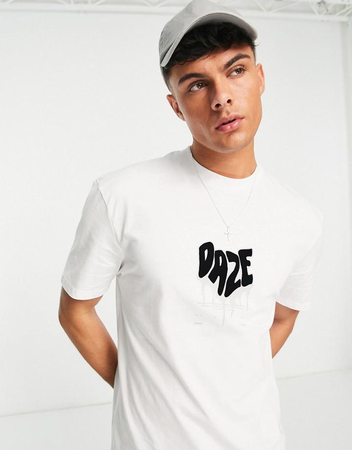 River Island Daze Print T-shirt In White