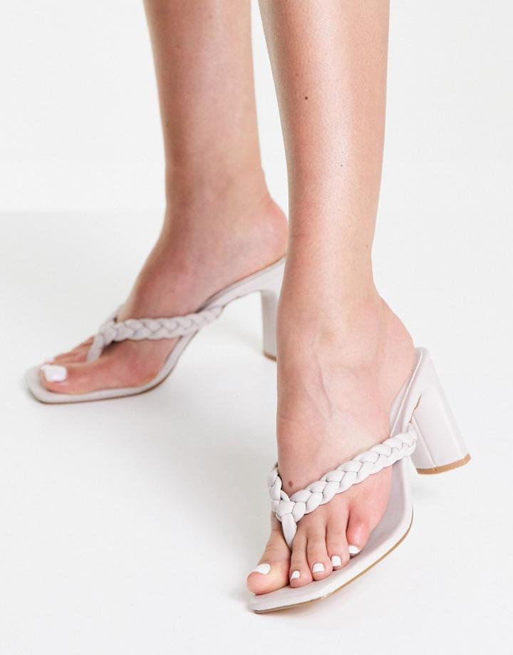 Lipsy Braided Sandals In Stone-neutral