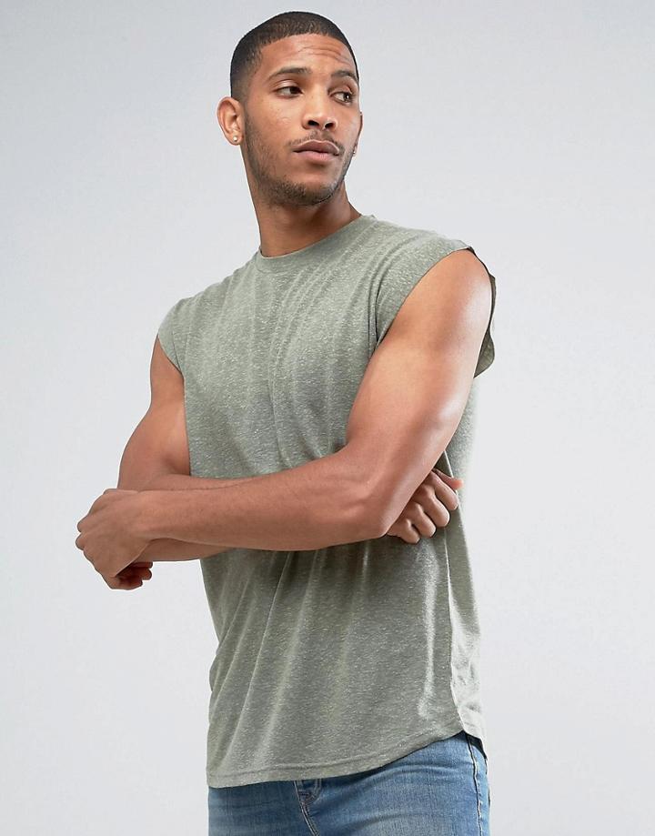 Another Influence Sleeveless T-shirt - Green