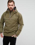 Fat Moose Pullover Sailor Anorak Coat With Quarter Zip - Green