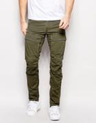 G-star Cargo Pants Air Defence 5620 Elwood 3d Slim Fit Stretch Twill In Asfalt - Green