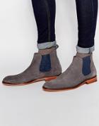 Ted Baker Camroon Suede Chelsea Boots - Gray