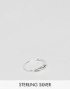 Asos Sterling Silver Feather Ring - Silver