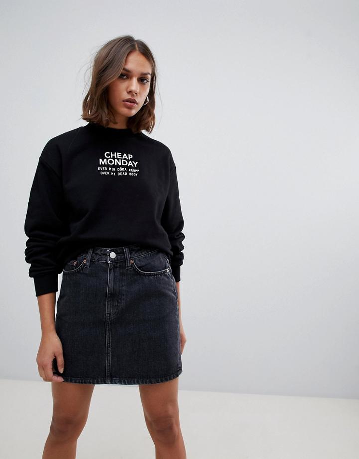 Cheap Monday Get Logo Sweatshirt - Black