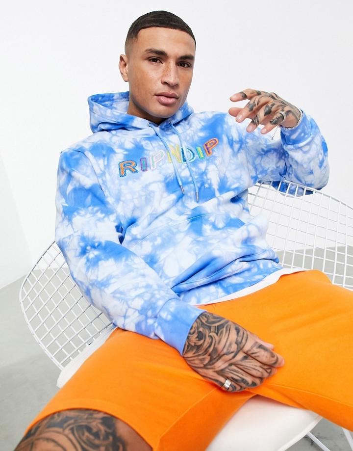 Ripndip Prisma Washed Hoodie In Blue-blues