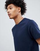 Asos Design Organic T-shirt With Crew Neck In Navy - Navy