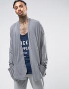 Asos Jersey Lightweight Cardigan - Gray