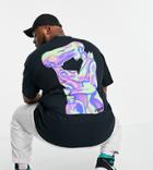 Hnr Ldn Plus Intertwined Back Print Oversized T-shirt-black