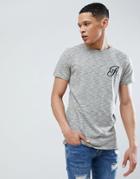 Another Influence Long Line Curved Hem Stretch Logo T-shirt - Green