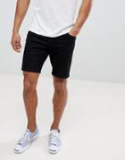 Farah Drake Denim Shorts In Black - Black
