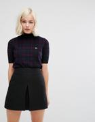 Fred Perry Check Print Turtleneck Knit Sweater - Black