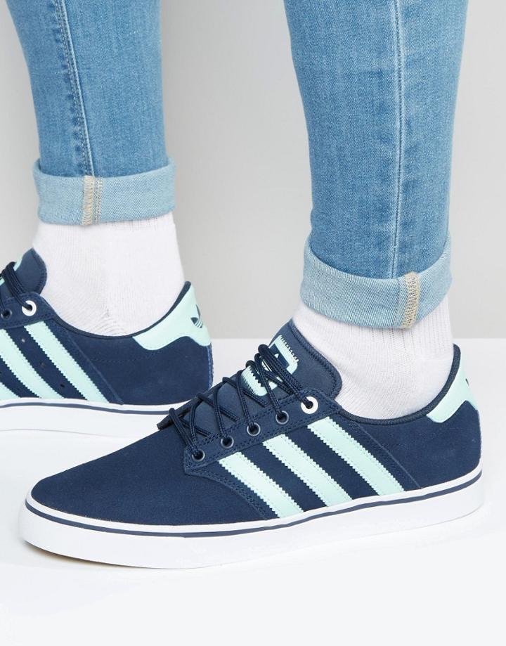 Adidas Originals Seeley Premiere Sneakers In Navy B27766 - Navy