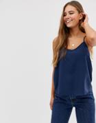 Brave Soul Hettier Cami Top - Navy