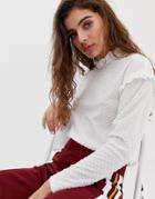 Jdy Texture Spot Top - White
