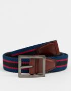 Ted Baker Greep Reversible Webbing Belt In Navy