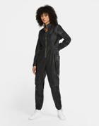 Nike Jordan Ctr Faux Leather Jumpsuit In Black