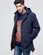 Scotch & Soda Parka With Removable Lining & Hood In Ink - Black
