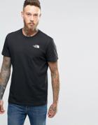 The North Face T-shirt With Red Box Logo In Black - Black
