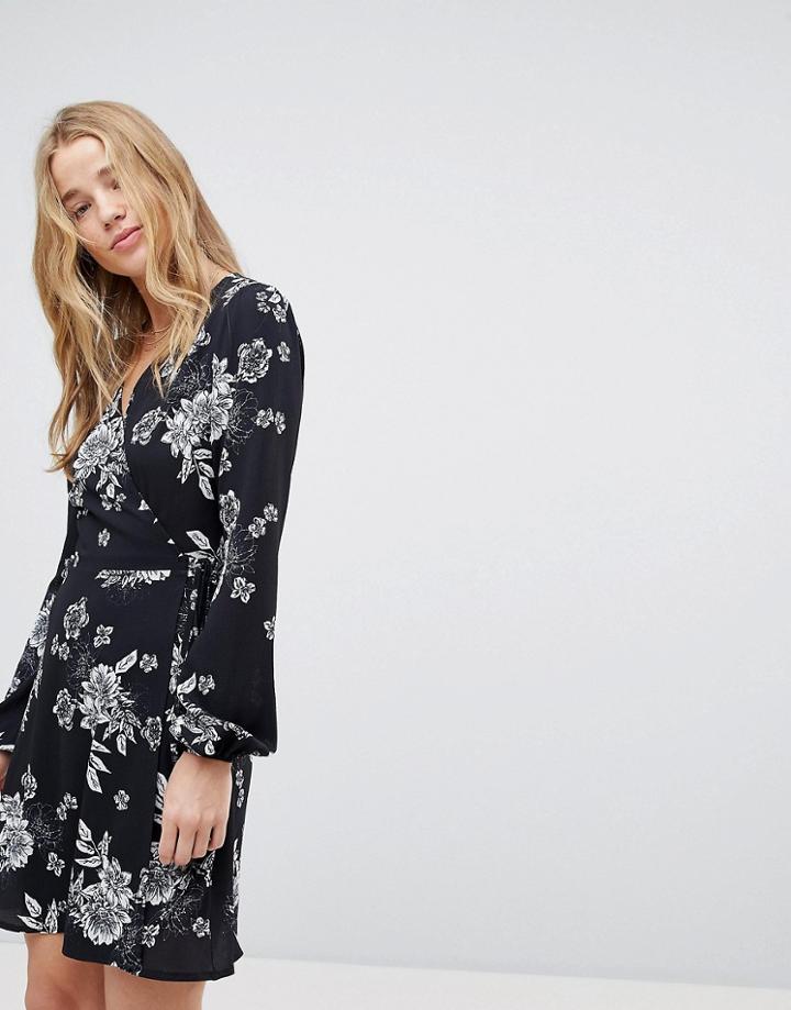 Miss Selfridge Floral Wrap Dress - Multi
