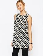 New Look Long Line Tunic With Side Splits - Black