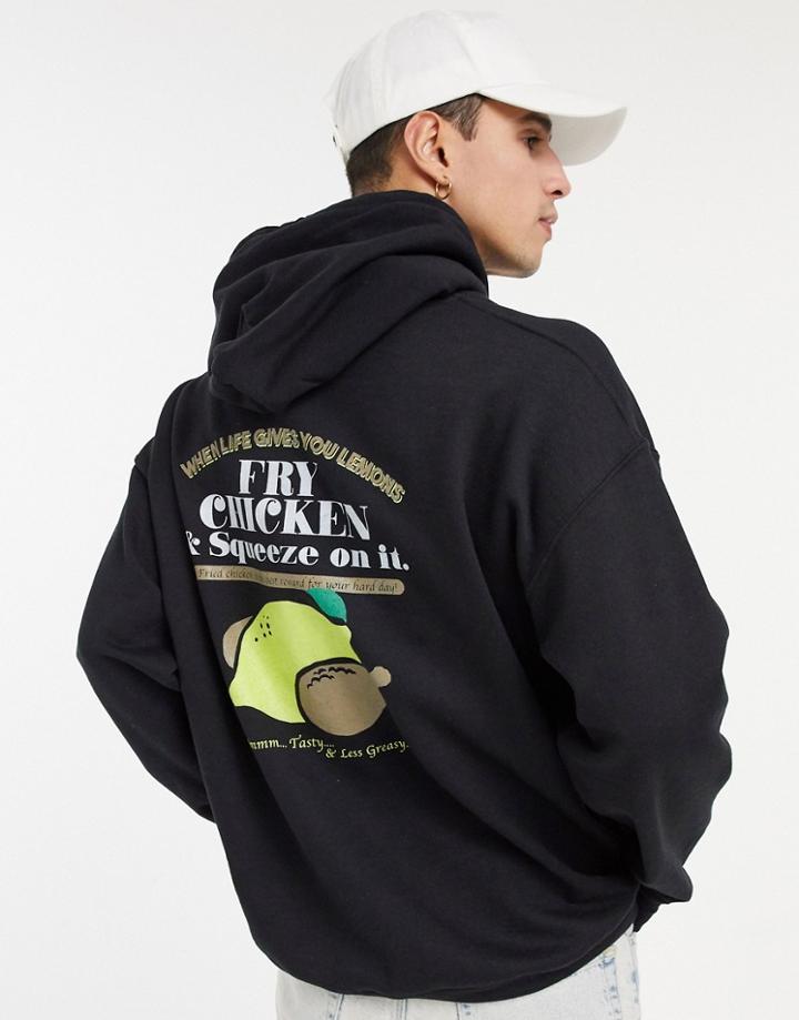 Vintage Supply Fry Chicken Hoodie In Black