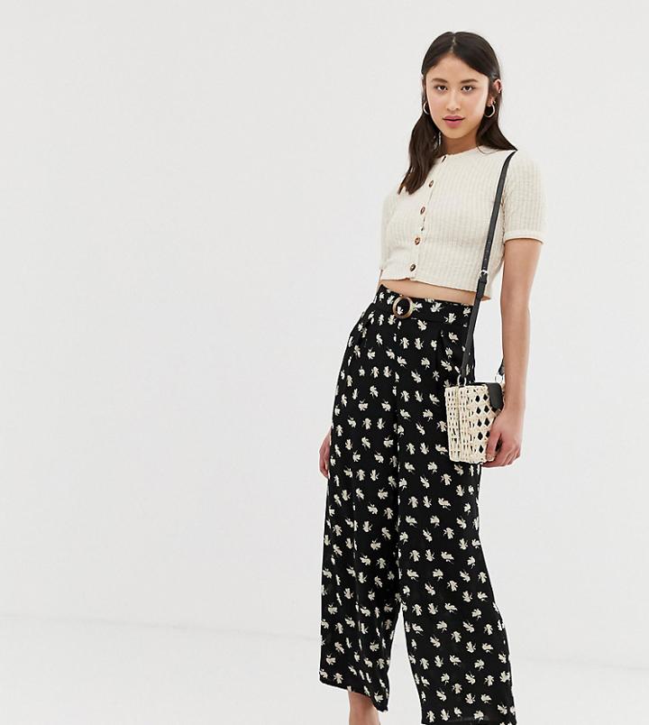 Vero Moda Tall Floral Wide Leg Cropped Pants - Multi