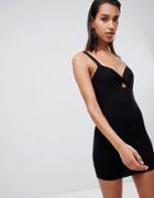 Parallel Lines Luxe Bodycon Dress-black
