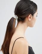 Asos Faux Pearl Hair Tie & Bun Holder - Cream