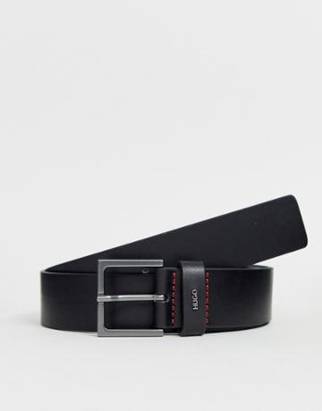 Hugo Giove Logo Keeper Belt In Black - Black