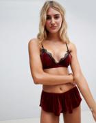 Lingadore Velvet Shorts - Red
