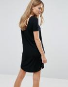 Vila Short Sleeve T-shirt Dress - Black