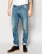 Asos Skinny Jeans In Light Vintage Wash - Blue