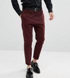 Religion Tapered Smart Pants In Burgundy - Red