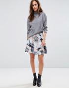Selected Flower Printed Skirt - Multi