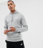 Nike Tall Club Hoodie In Gray