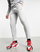 The Couture Club Archive Box Tapered Sweatpants In Gray-grey