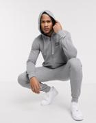 Armani Ea7 Core Id Rubberized Logo Sweatpants In Gray-grey