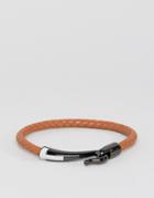 Ted Baker Leather Plaited Bracelet In Tan - Tan