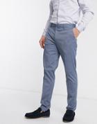 Asos Design Wedding Skinny Suit Pants In Light Blue