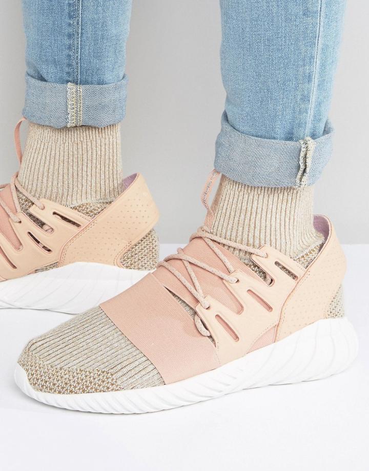 Adidas Originals Tubular Doom Pk Sneakers In Beige Bb2390 - Pink
