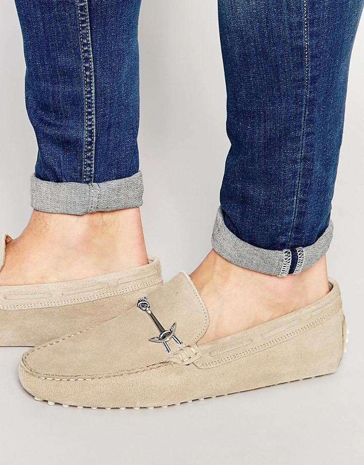 Aldo Zurlo Suede Driving Shoe - Beige