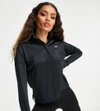 Asos 4505 Petite Icon Long Sleeve Top With 1/4 Zip-black