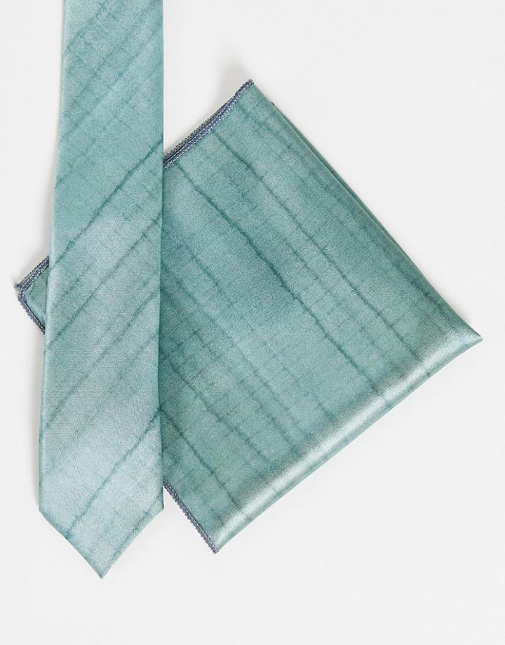 Bolongaro Trevor Tie & Pocket Square In Green