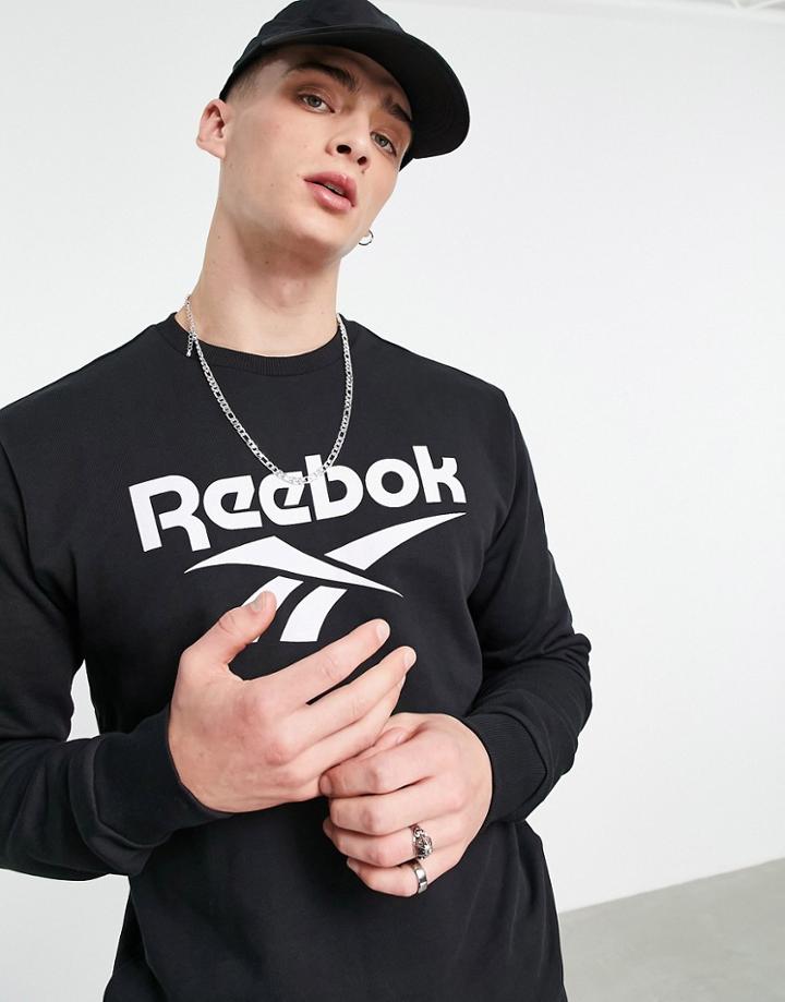 Reebok Classics Vector Crew Neck Sweatshirt In Black