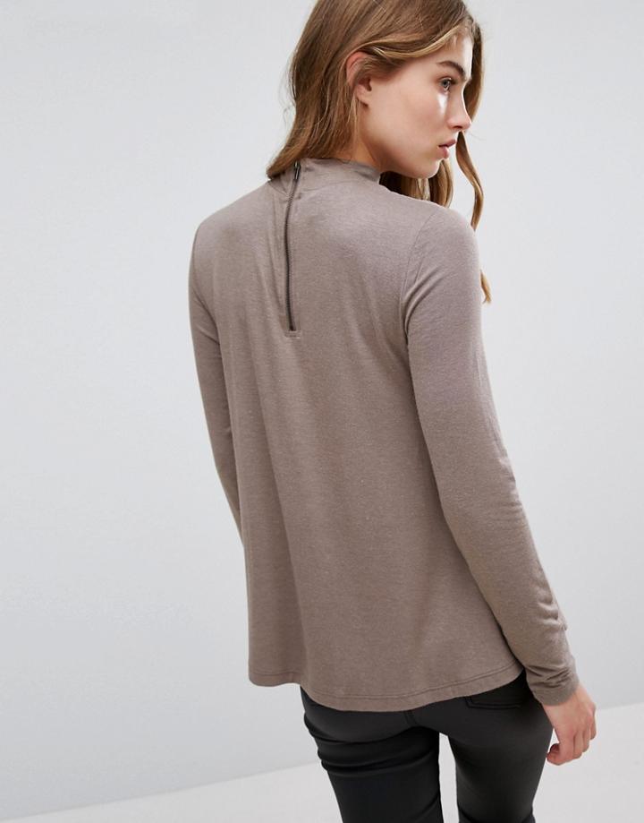 Only High Neck Swing Back Top - Pink