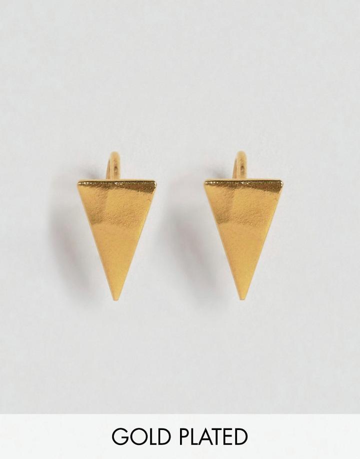 Ottoman Hands Trigon Ear Cuffs - Gold